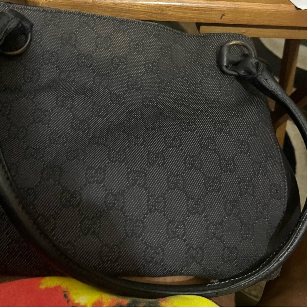 Vintage Black canvas Guccii purse and wallet set. Good/fair used condition. - Picture 4 of 9